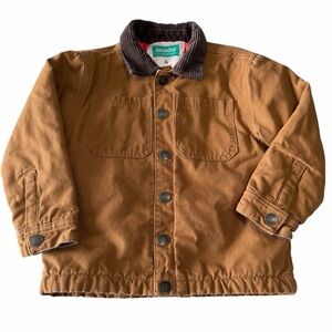 365Kids Garanimals Boy’s Field Jacket Tan Sz 4 Corduroy Collar Snap Front
